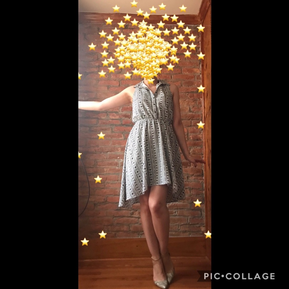 White high-low dress